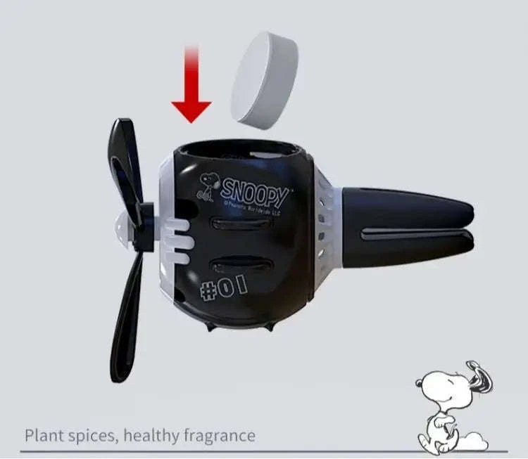 Snoopy Air Freshener Flying Propeller Pilot Series Car Decor-white
