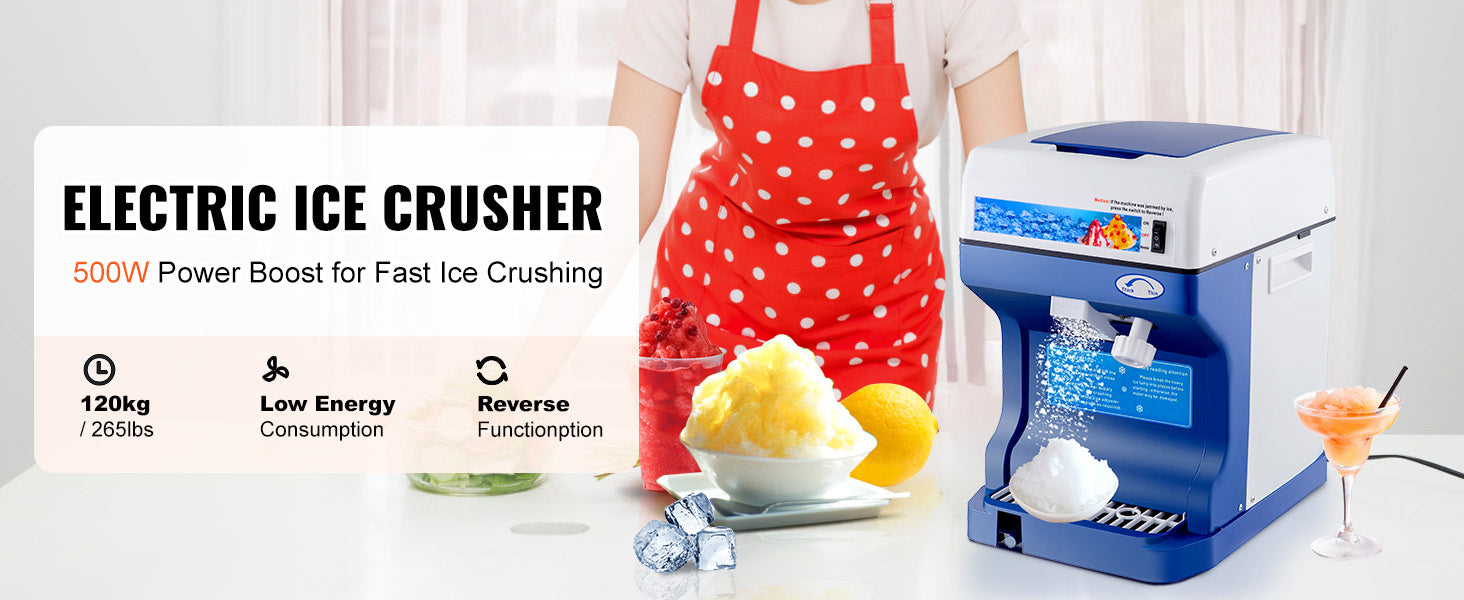 Electric Ice Shaver Machine with Adjustable Ice Fineness