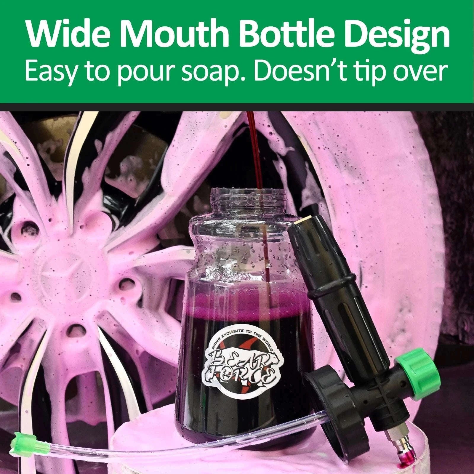 Snow Foam Cannon for Pressure Washer with 1L Bottle and Adapter Options-For Quick Plug / China Mainland