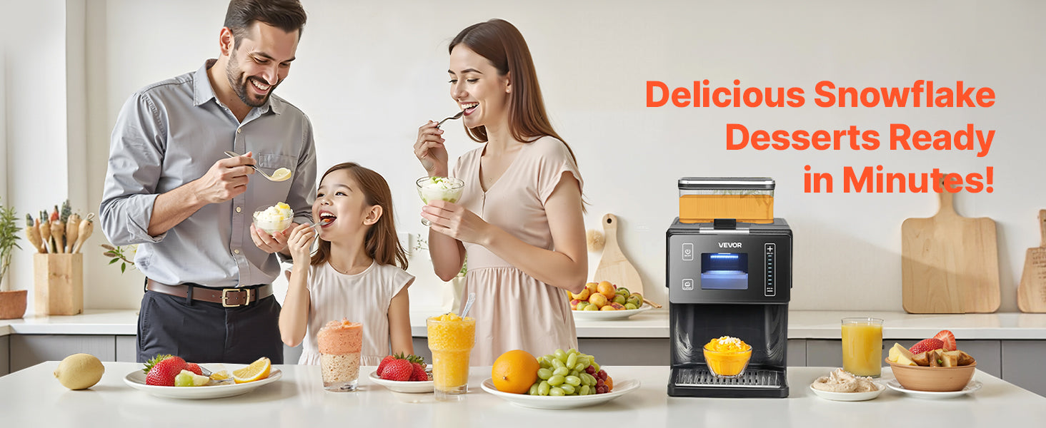 Snowflake Ice Maker Machine 44 lbs/24h Electric Shaved Ice