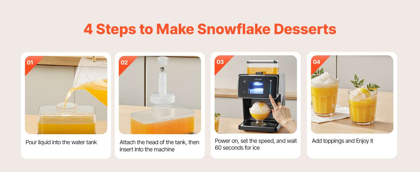 Snowflake Ice Maker Machine 44 lbs/24h Electric Shaved Ice-20kg per 24H / United States