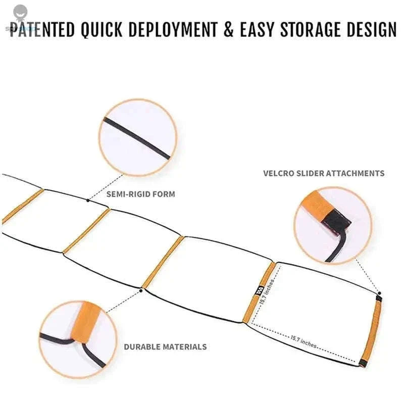 Soccer Agility Ladder for Speed, Footwork and Control-Orange-20