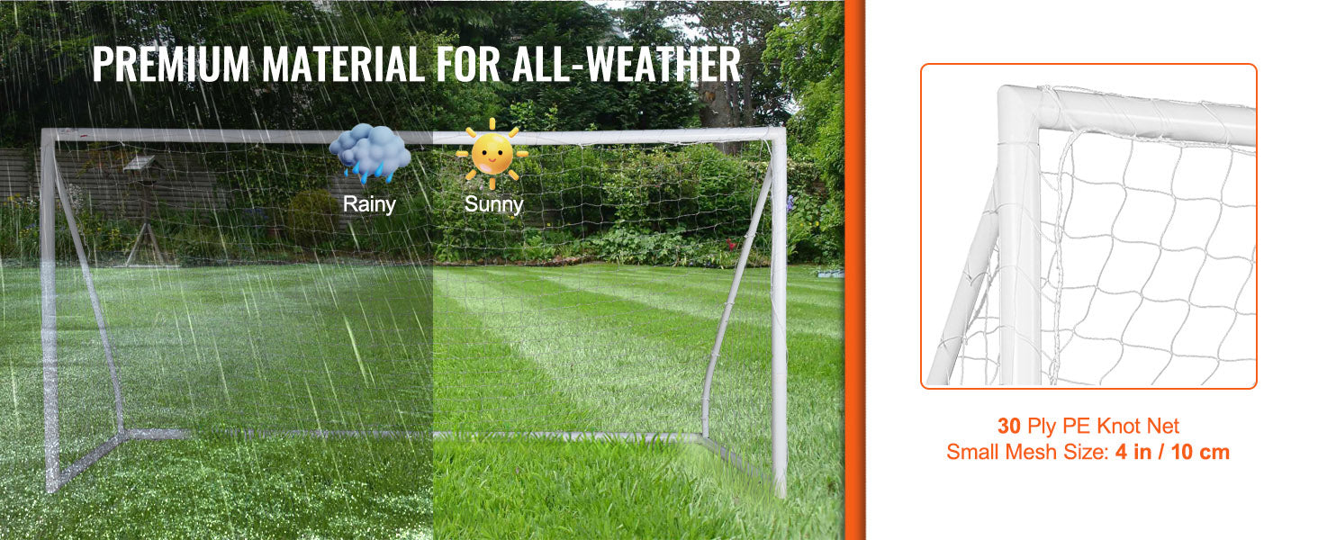 12x6FT Portable Soccer Goal with Carry Bag
