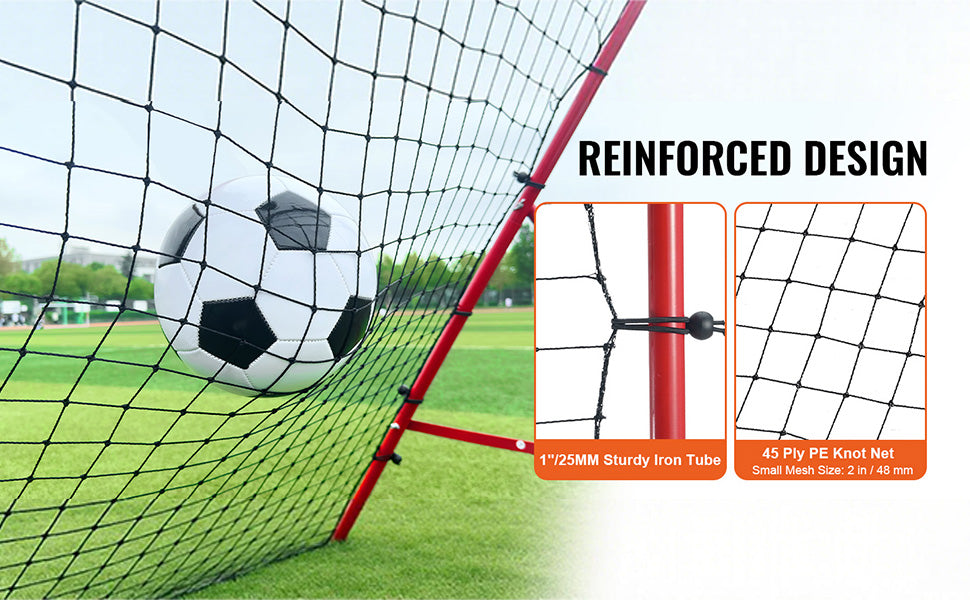 39x39FT Soccer Rebounder Net with Adjustable Angles & Foldable Design