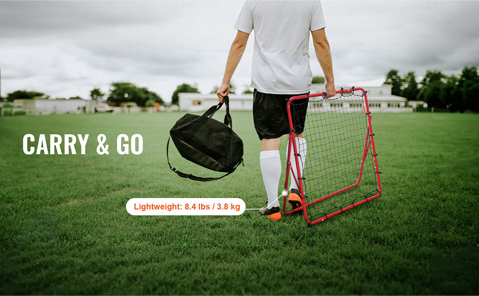 39x39FT Soccer Rebounder Net with Adjustable Angles & Foldable Design