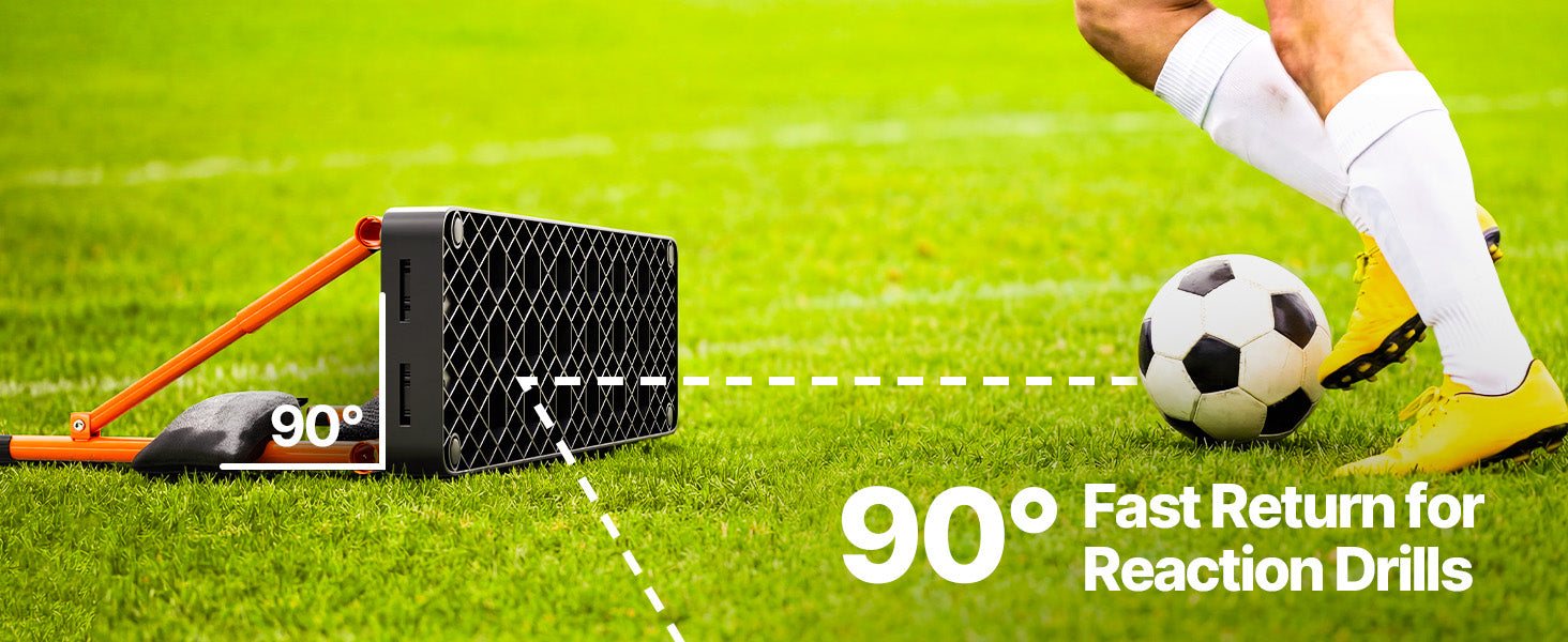 Soccer Rebounder Board 37.4in Dual Surface Trainer with Angles