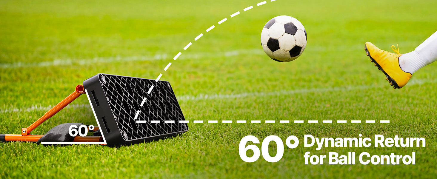 Soccer Rebounder Board 37.4in Dual Surface Trainer with Angles