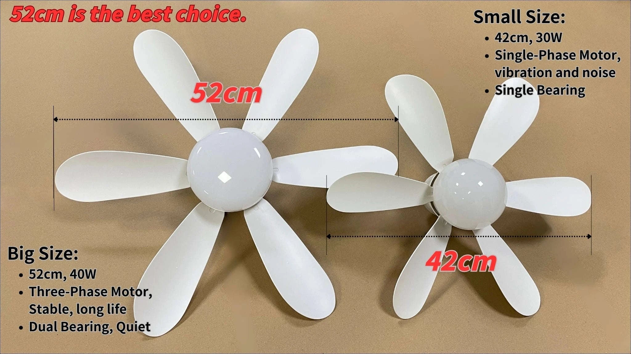Socket Fan Light with Remote Control-40W White Fan Light / 85-265V