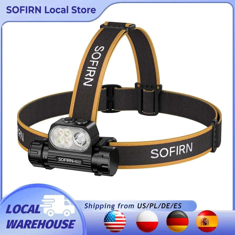 Sofirn HS22 Headlamp 2500lm Adjustable Beam USB-C 18650 Lamp-HS22 with battery / Poland