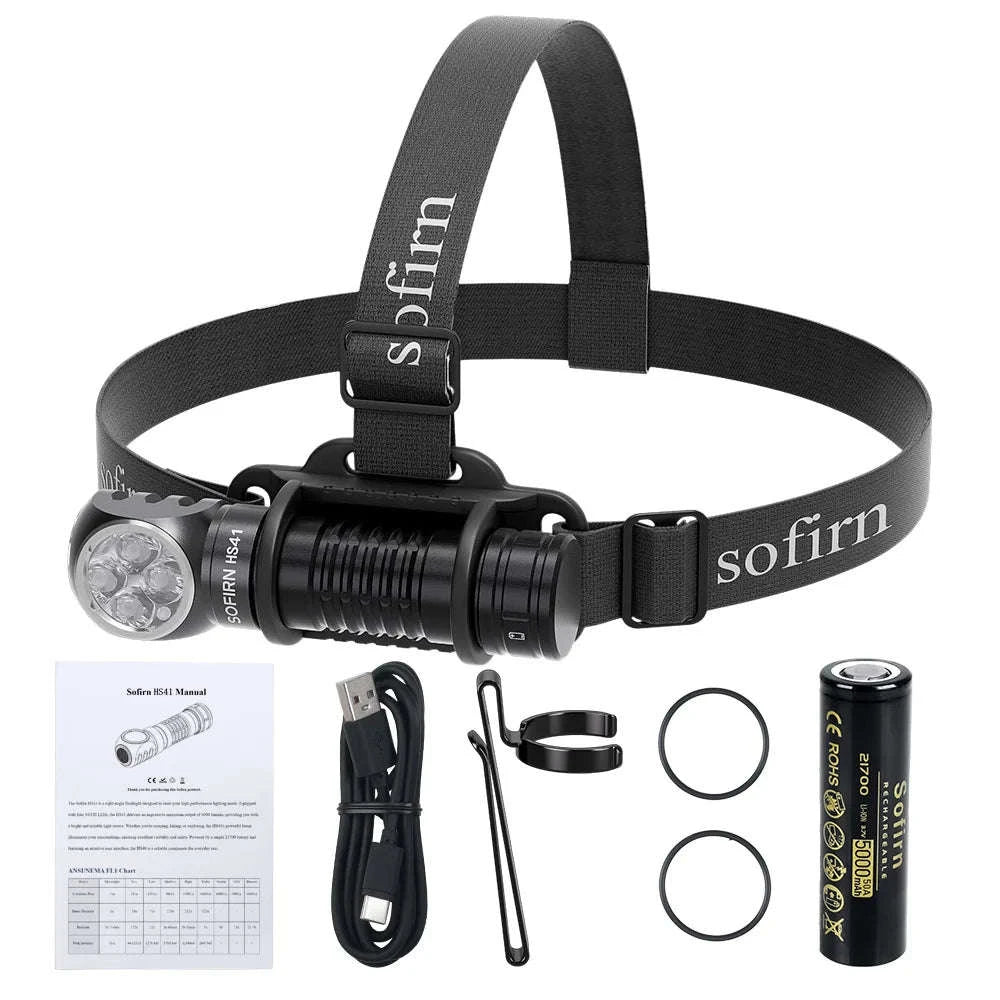 SOFIRN HS41 4000 Lumen Rechargeable LED Headlamp-with 21700 battery / United States / 5000K