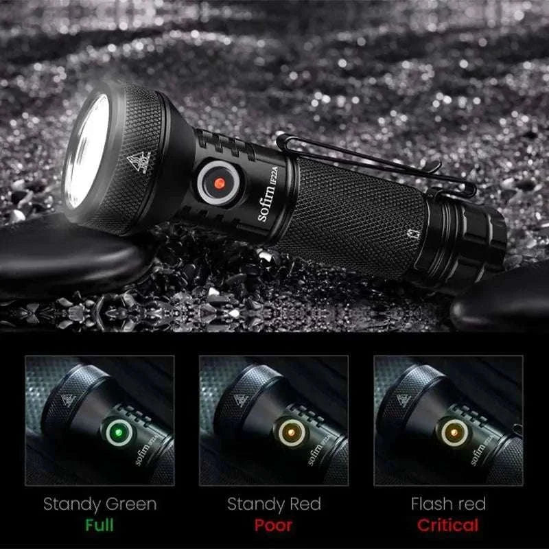Sofirn IF22A 2100 Lumen Long Range USB-C Rechargeable Flashlight-with 21700 battery / 6000-6500K / United States