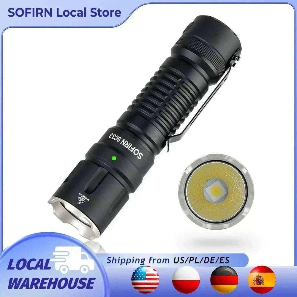 Sofirn SC33 5200lm USB-C Rechargeable Tactical LED Flashlight-4700-5300K / Poland