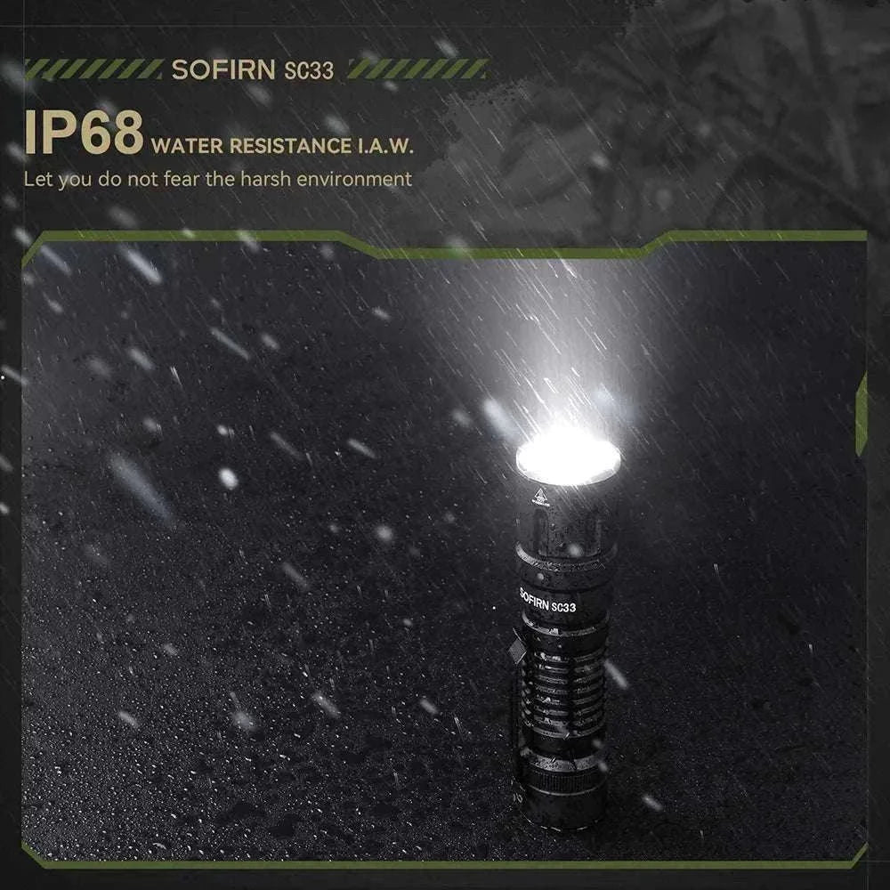 Sofirn SC33 5200lm USB-C Rechargeable Tactical LED Flashlight-4700-5300K / Poland