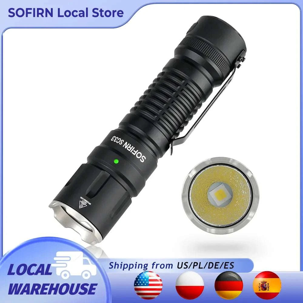 Sofirn SC33 5200lm USB-C Rechargeable Tactical LED Flashlight-4700-5300K / Poland