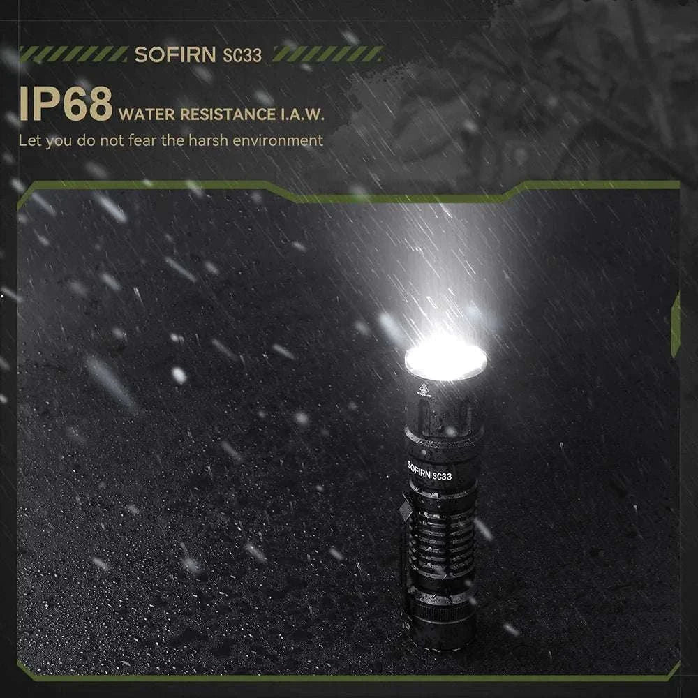 Sofirn SC33 5200lm USB-C Rechargeable Tactical LED Flashlight-4700-5300K / Poland