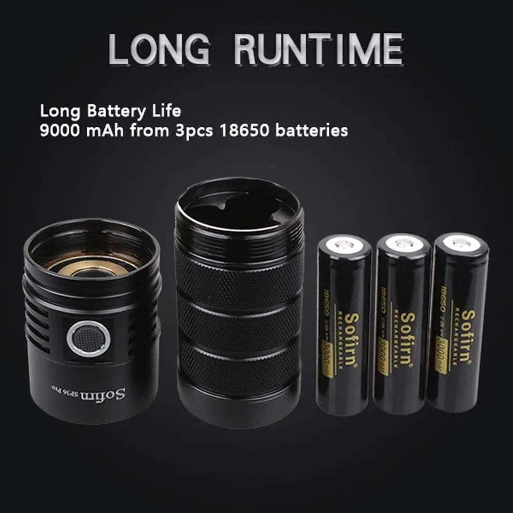 Sofirn SP36 Pro 8000lm USB-C Rechargeable LED Flashlight-with 18650 battery / 6000-6500K / United States