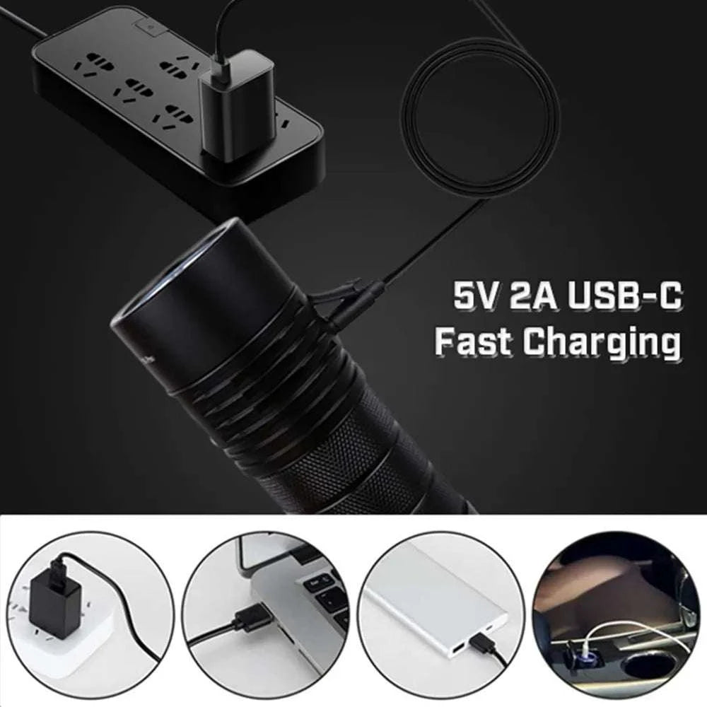 Sofirn SP36 Pro 8000lm USB-C Rechargeable LED Flashlight-with 18650 battery / 6000-6500K / United States