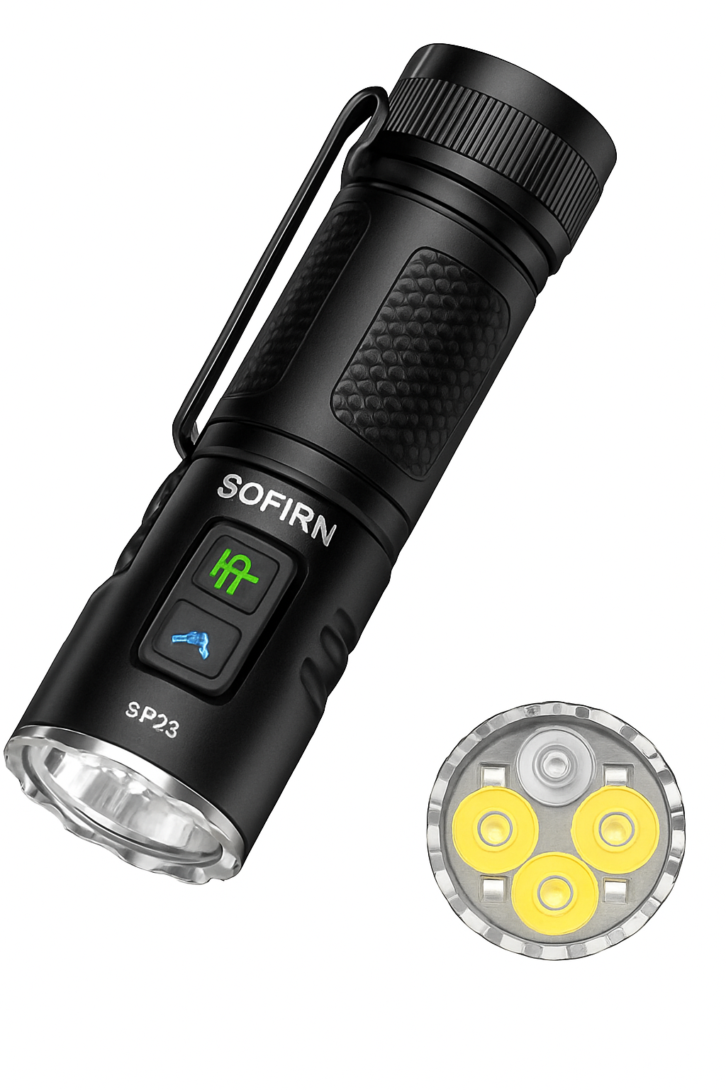 Lanterna de Luz Dupla Sofirn SR23 3300LM com UV 365nm USB-C