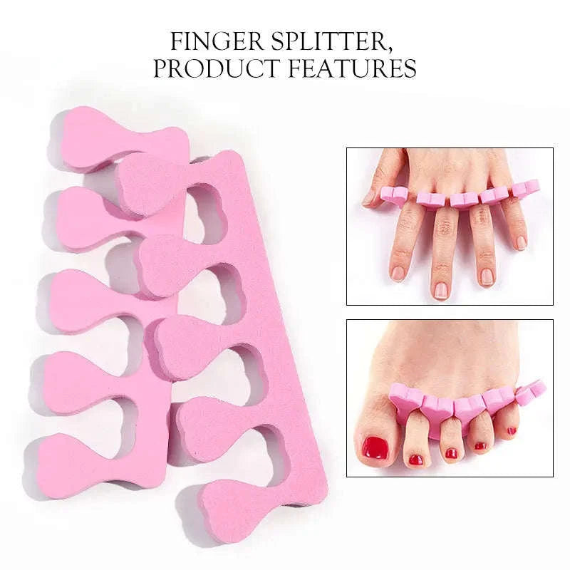 Soft Foam Toe & Finger Separators – 200PCS Pack-200pcs pink