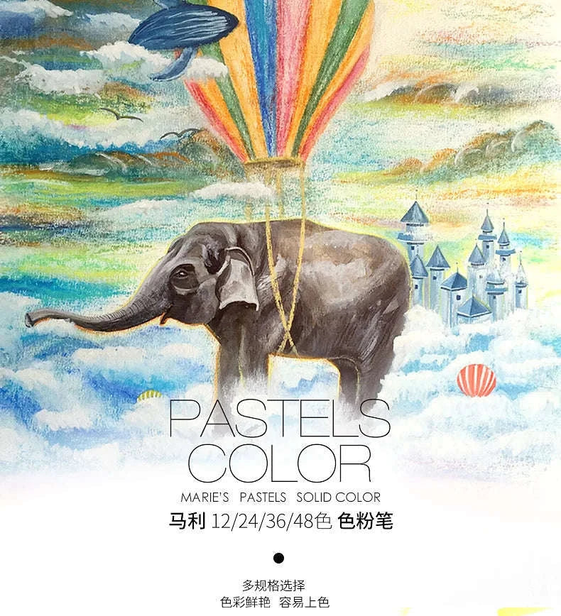 Soft Pastel Chalk Crayons 48‑Color Art Set-24 Colors / CHINA