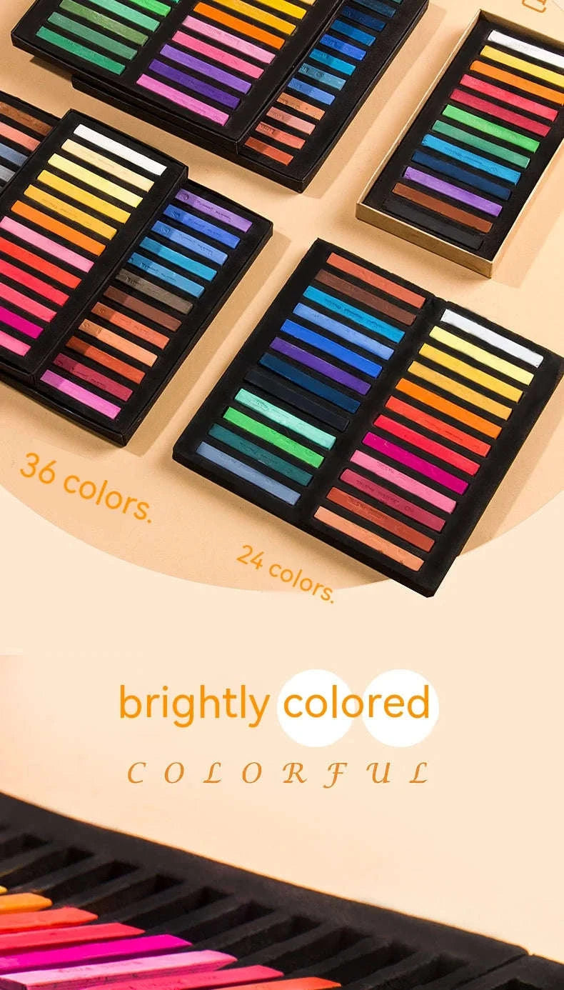 Soft Pastel Chalk Crayons 48‑Color Art Set-24 Colors / CHINA