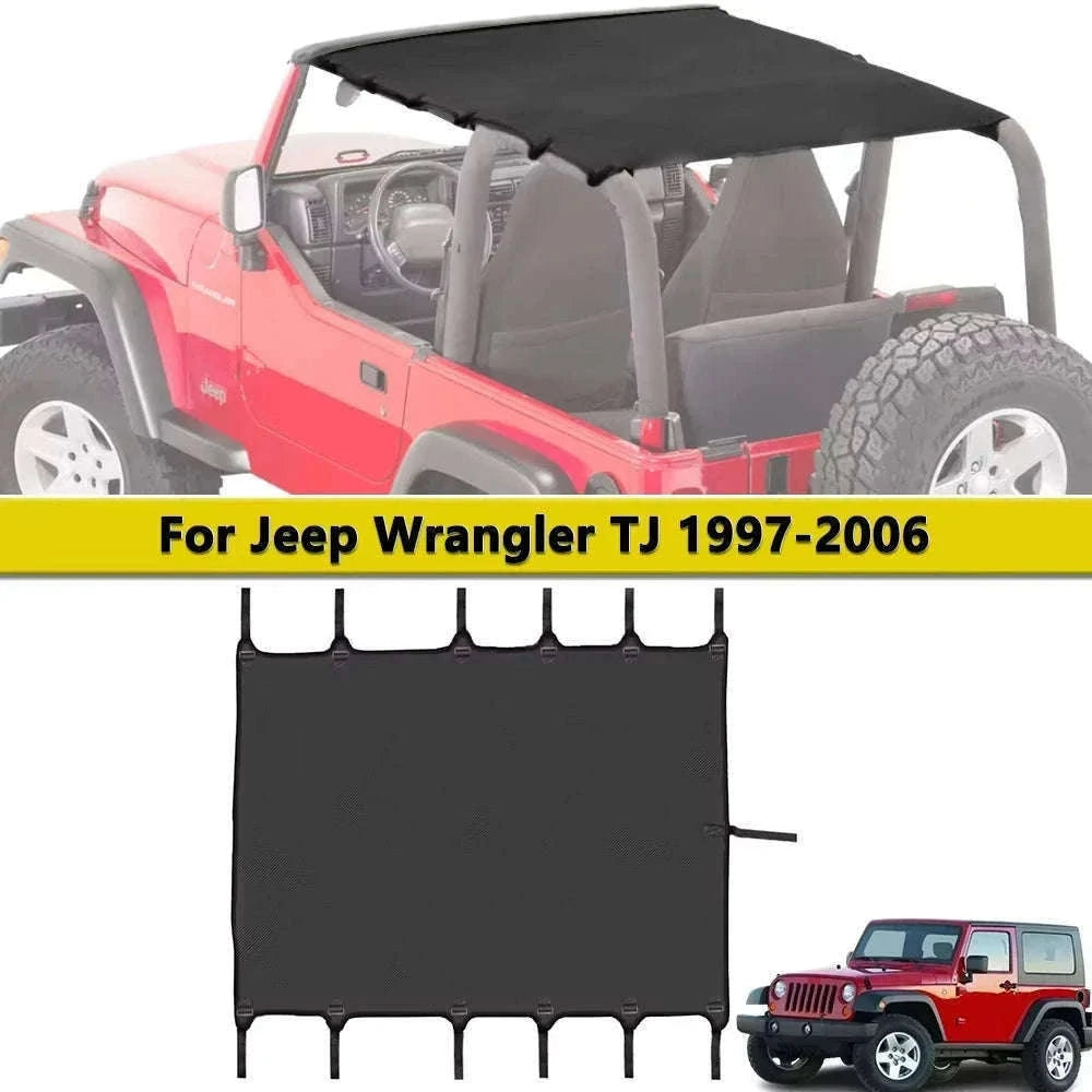 Soft Roof Top Cover Extended Bikini Top for TJ 1997-2006-Leather