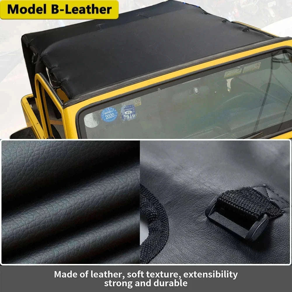 Soft Roof Top Cover Extended Bikini Top for TJ 1997-2006-Leather