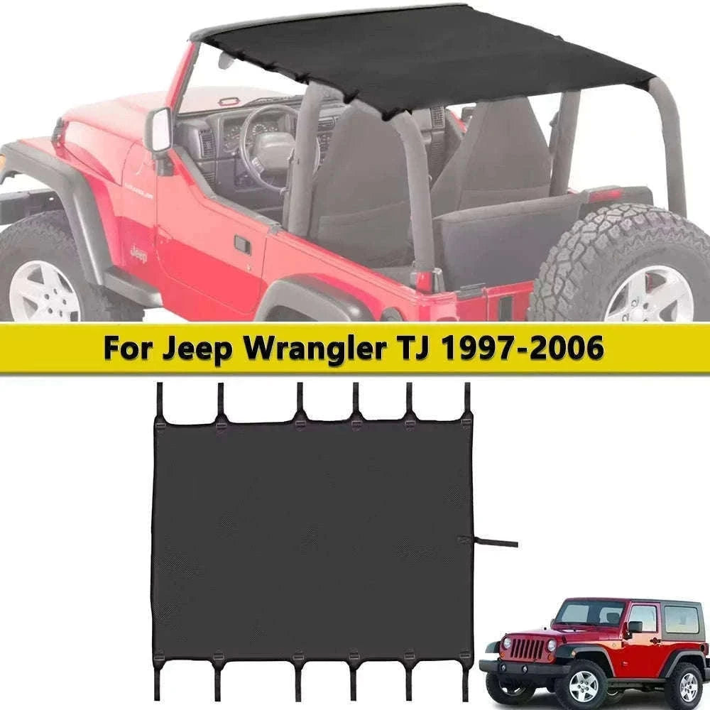 Soft Roof Top Cover Extended Bikini Top for TJ 1997-2006-Leather