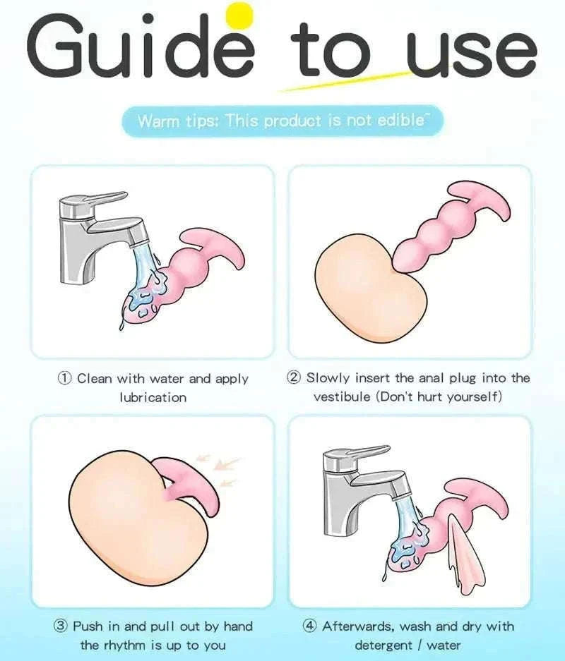 Soft Silicone Anal Plug for Prostate Massage and Comfort-Pink / China Mainland
