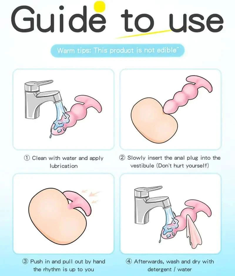 Soft Silicone Anal Plug for Prostate Massage and Comfort-Pink / China Mainland
