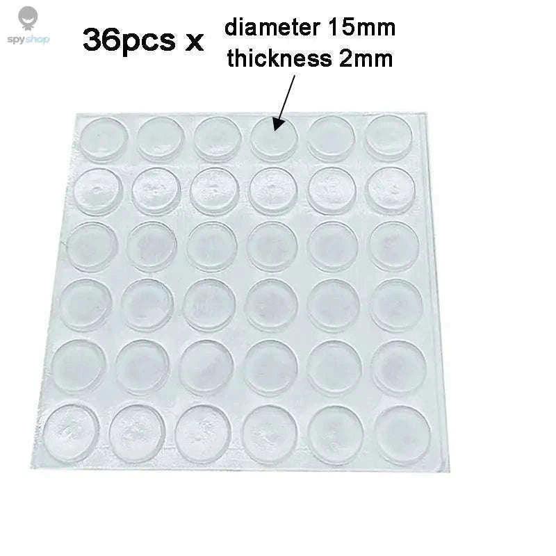 Soft Silicone Anti-Slip Bumper Pads for Furniture Protection-OD 15X2mmX36PCS