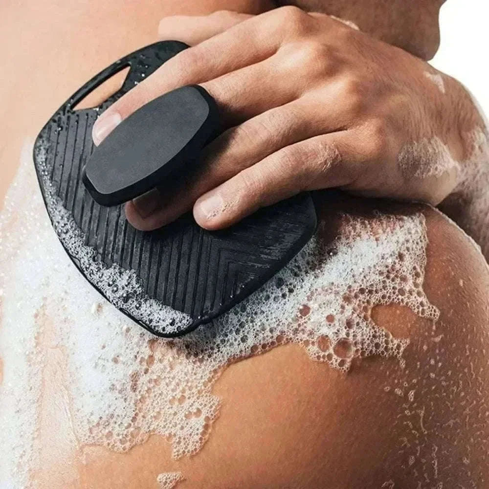 Soft Silicone Bath Brush for Gentle Daily Body Cleansing-GRAY