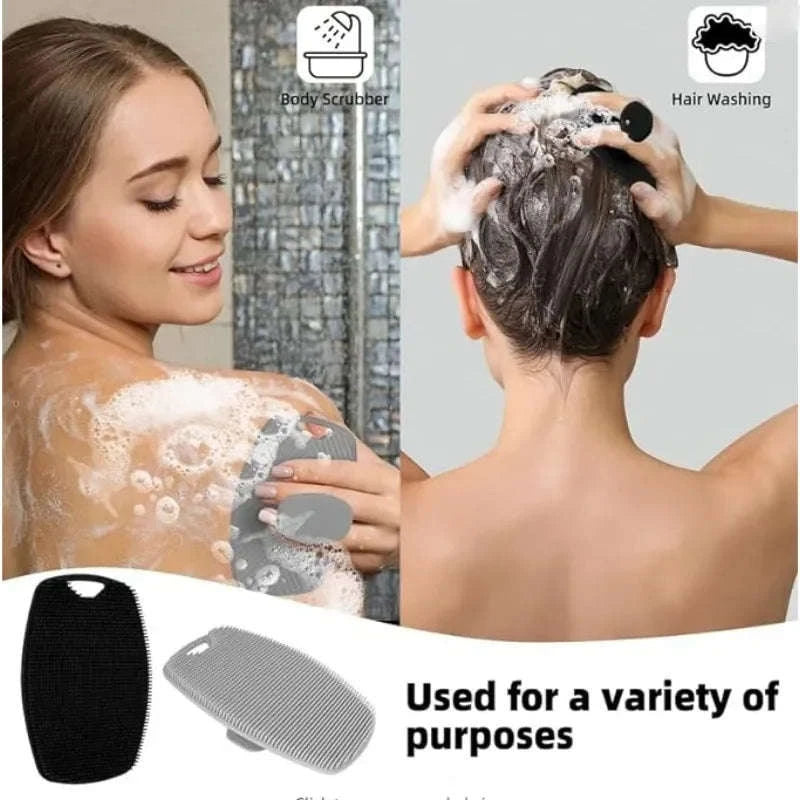 Soft Silicone Bath Brush-GRAY