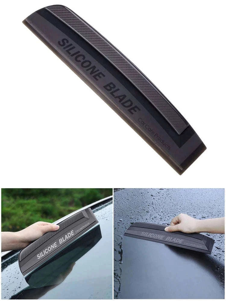Soft Silicone Car Water Wiper Squeegee-Wash Wiper-Black