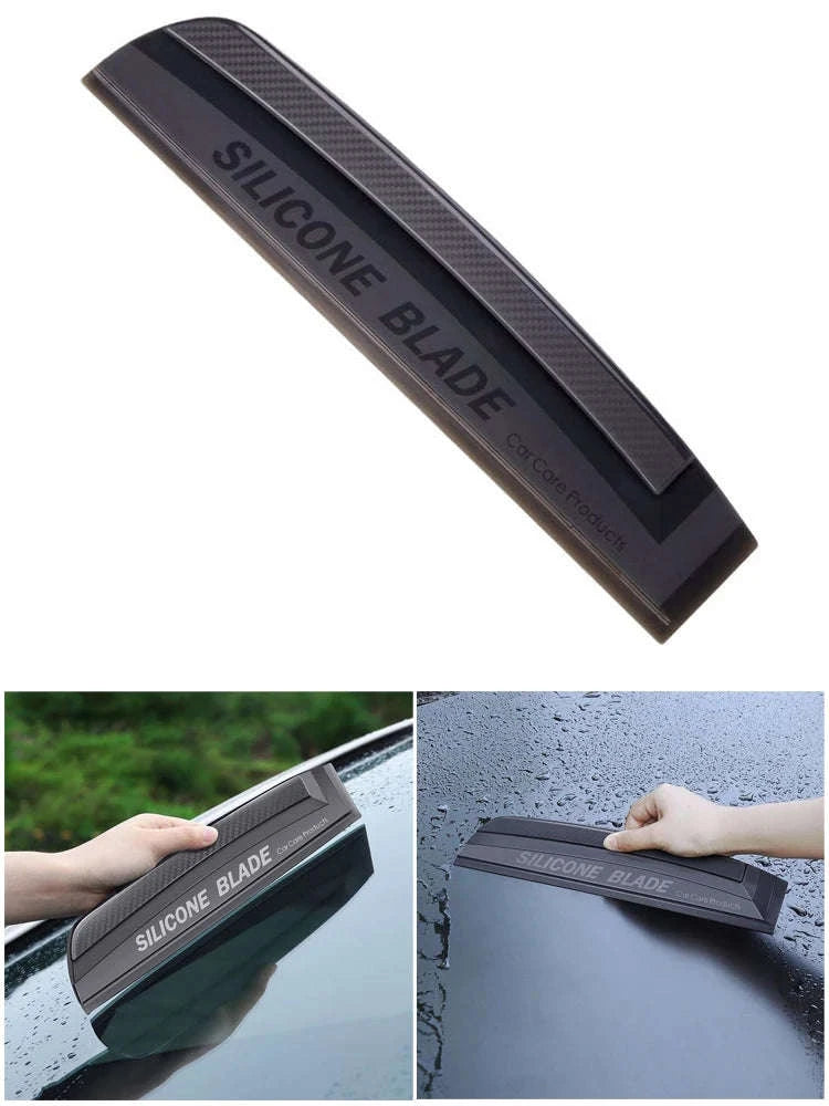 Soft Silicone Car Water Wiper Squeegee-Wash Wiper-Black