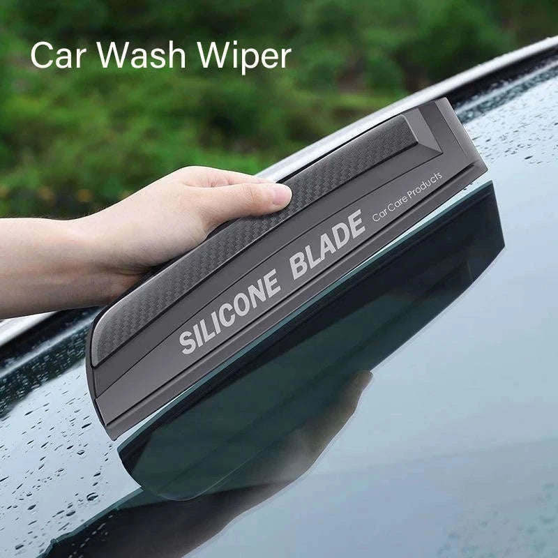 Soft Silicone Car Water Wiper Squeegee-Wash Wiper-Black