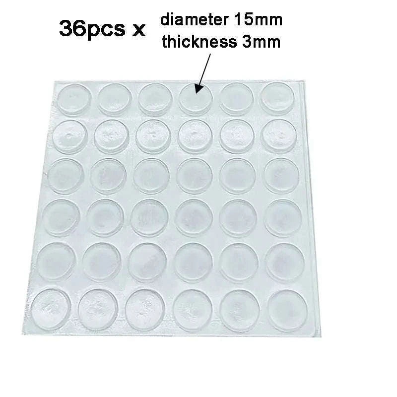 Soft Silicone Rubber Anti-Slip Bumpers Feet Pads-OD 20X2mmX36PCS