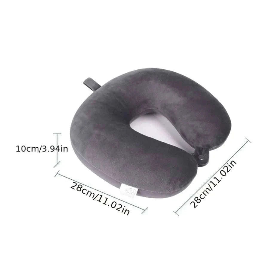 Soft Travel Pillow with Supportive Snap Strap-DARK GRAY / See below for size d