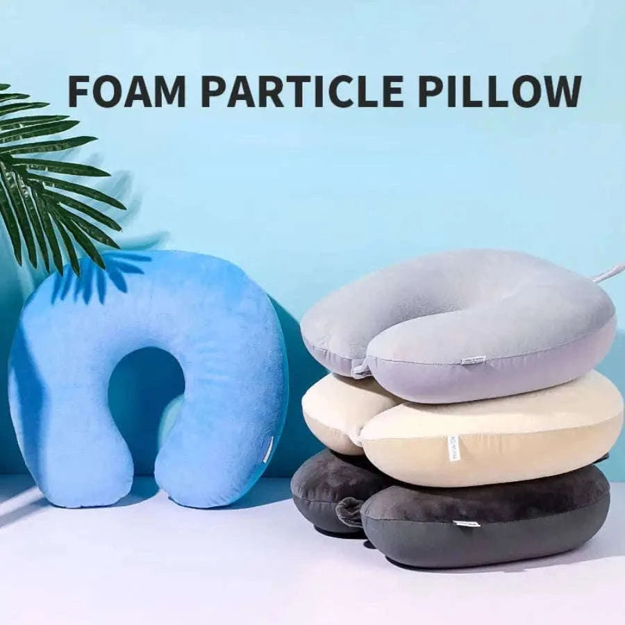 Soft Travel Pillow with Supportive Snap Strap-DARK GRAY / See below for size d