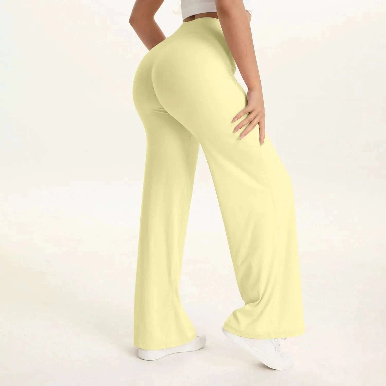 SoftMotion Straight Leg Women's Mid-Waist Yoga Pants-Blooming Roses / XS