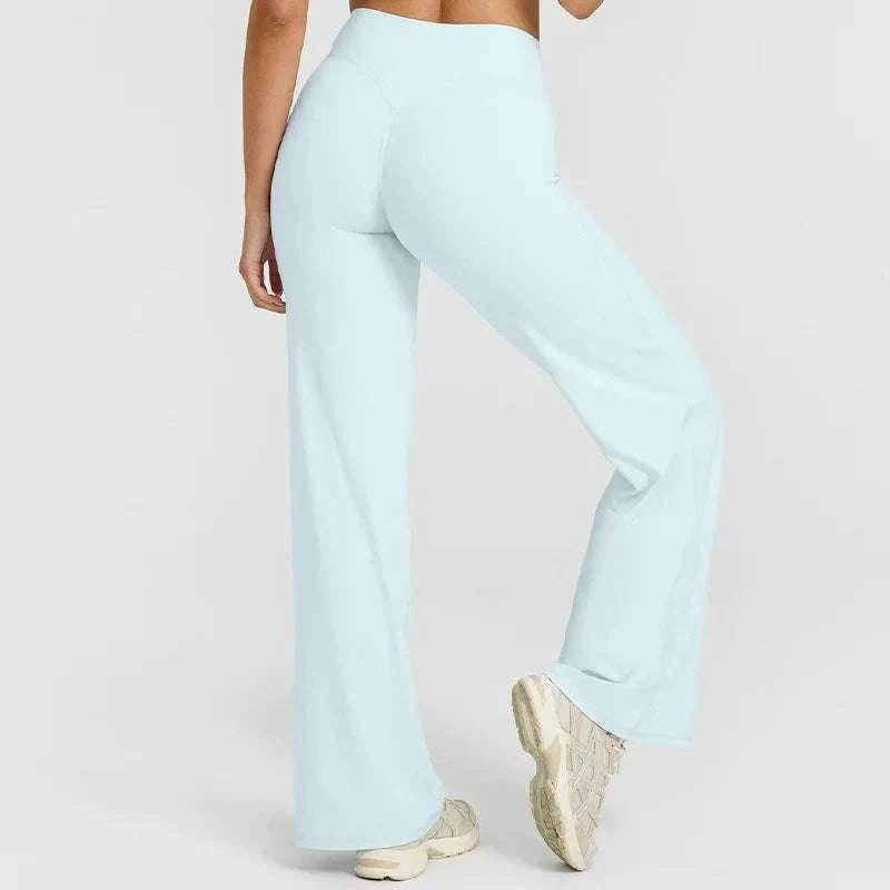 SoftMotion Straight Leg Women's Mid-Waist Yoga Pants-Blooming Roses / XS
