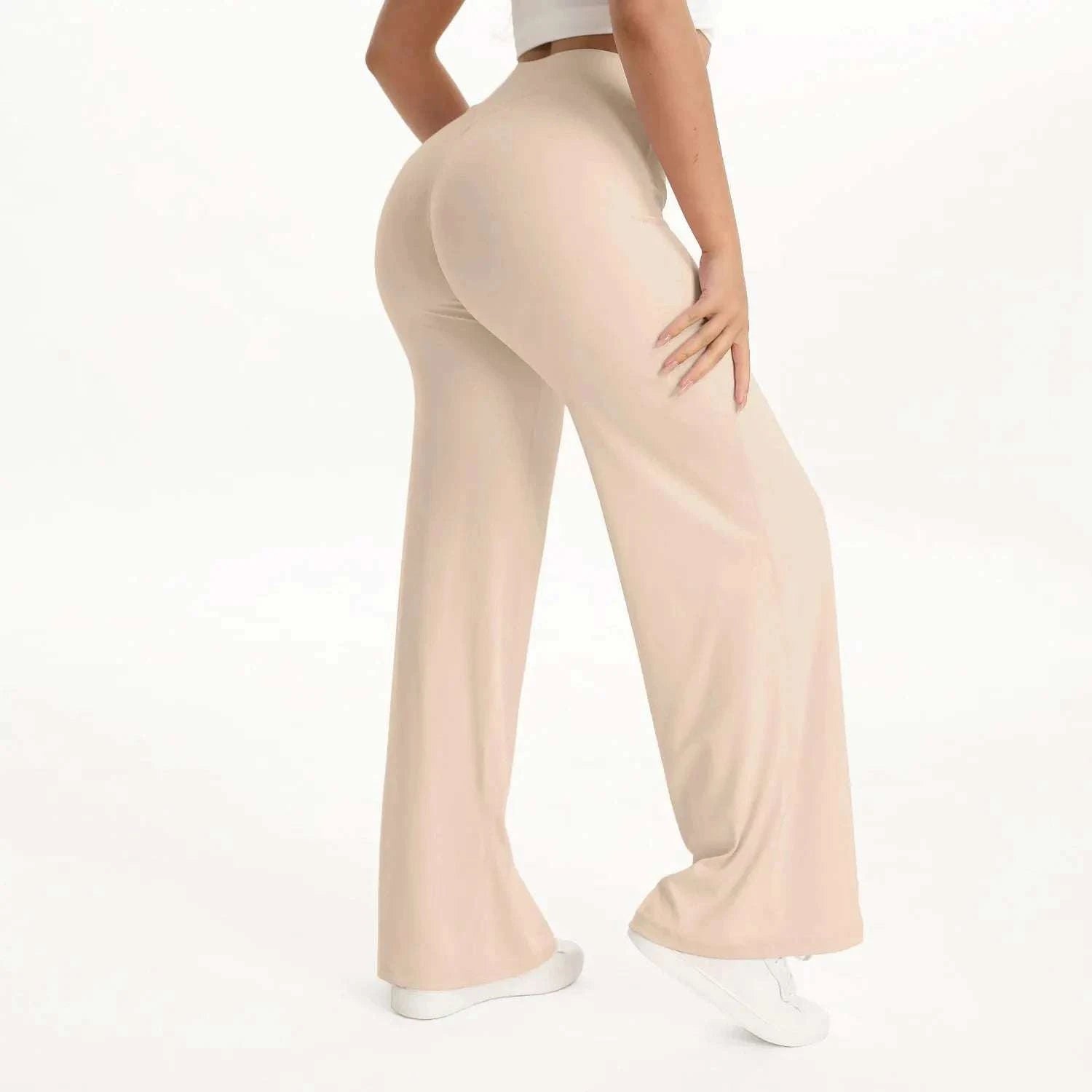 SoftMotion Straight Leg Women's Mid-Waist Yoga Pants-Blooming Roses / XS