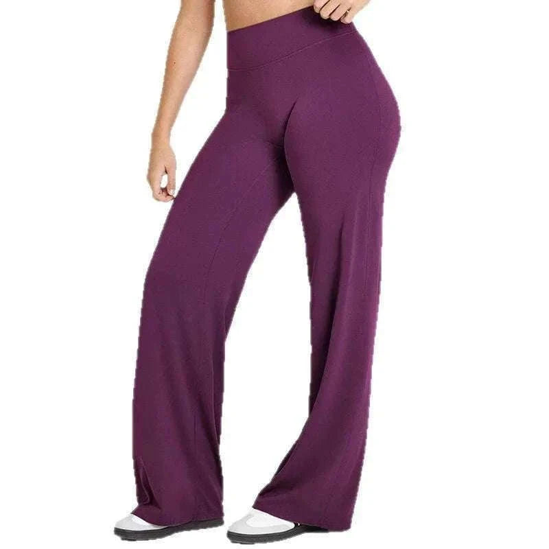 SoftMotion Women’s Mid-Waist Straight Leg Yoga Pants-Blooming Roses / XS