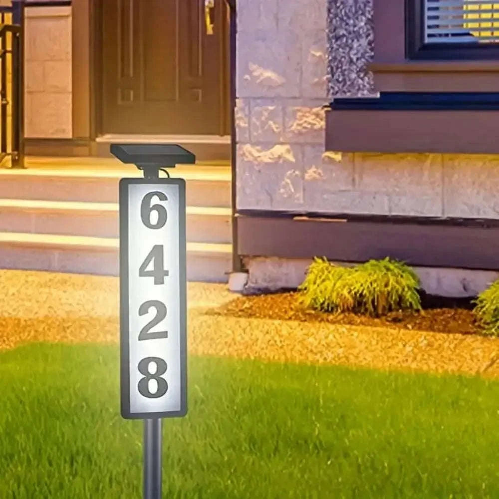 Solar Address Sign Light for Houses-1-Pack / United States