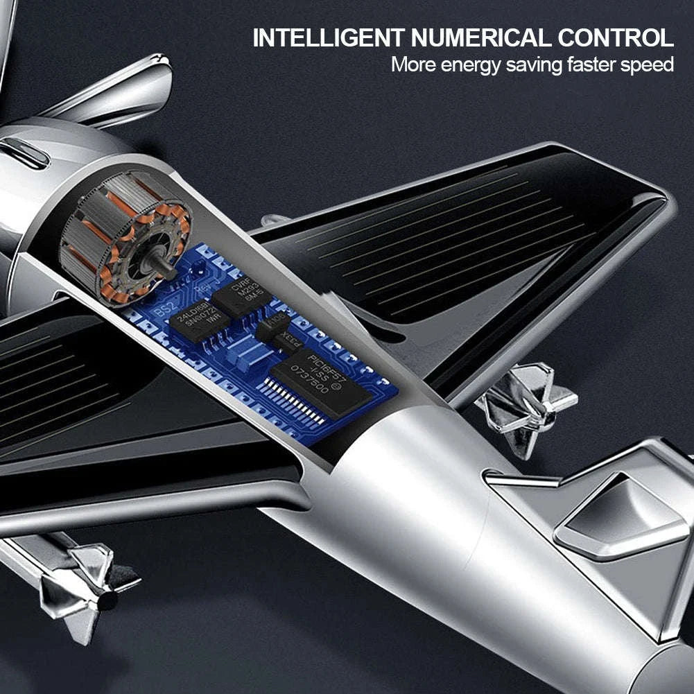 Solar Airplane Car Freshener-SMT-Aircraft-silvery