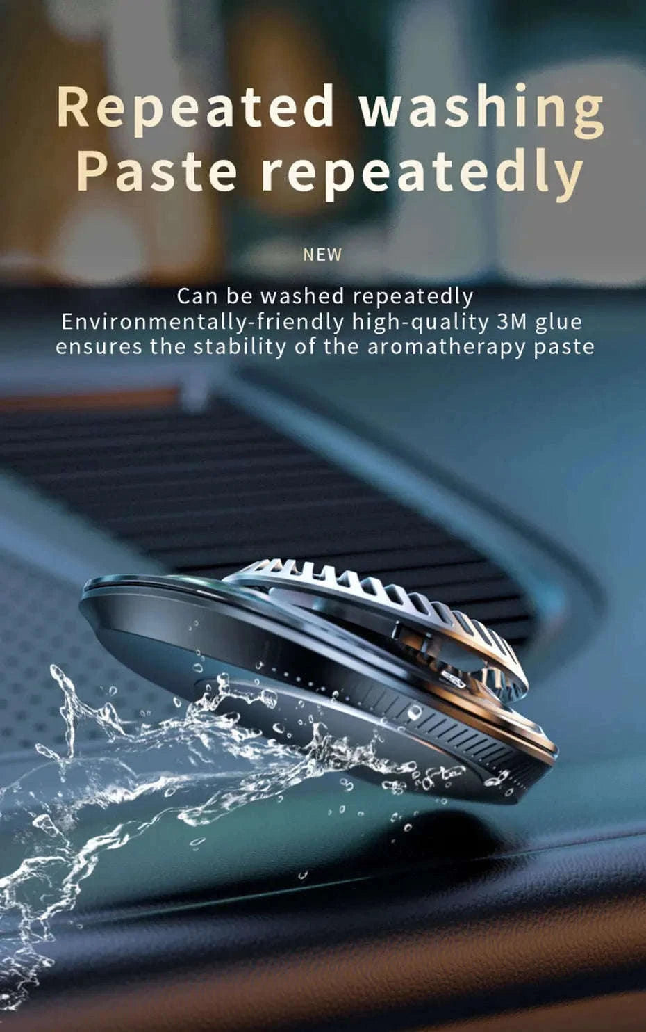 Solar Car Air Freshener with Hidden Parking Number Plate-red