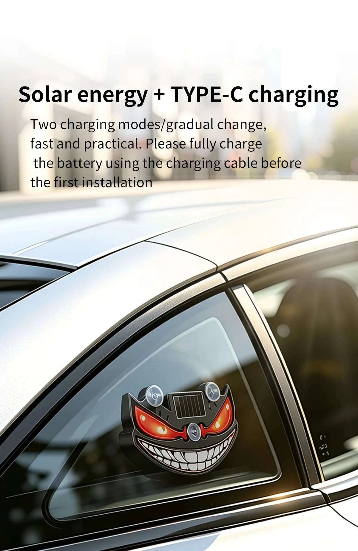 Solar Charging Dynamic LED Warning Decorative Light-Q3