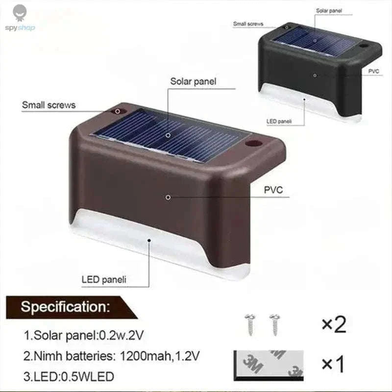 Solar Deck Step Light for Warm, Safe Outdoor Illumination-black warm / 1 pack