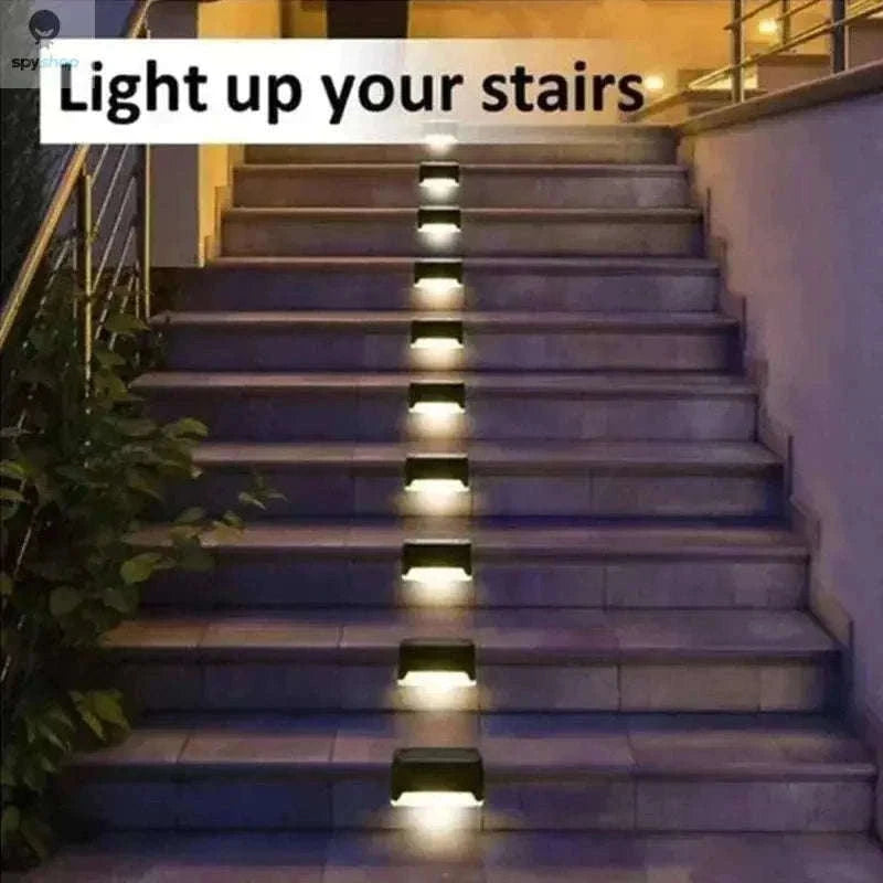 Solar Deck Step Light for Warm, Safe Outdoor Illumination-black warm / 1 pack
