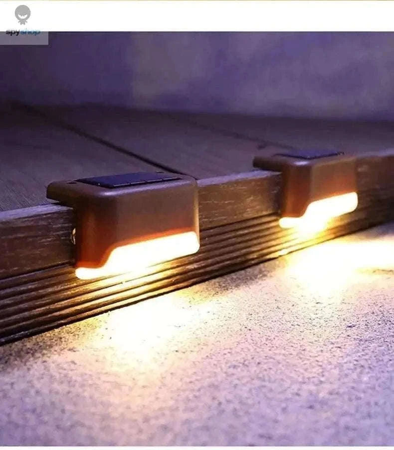 Solar Deck Step Light for Warm, Safe Outdoor Illumination-black warm / 1 pack